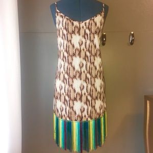 Just Cavalli Snake Print Rainbow Slip Dress